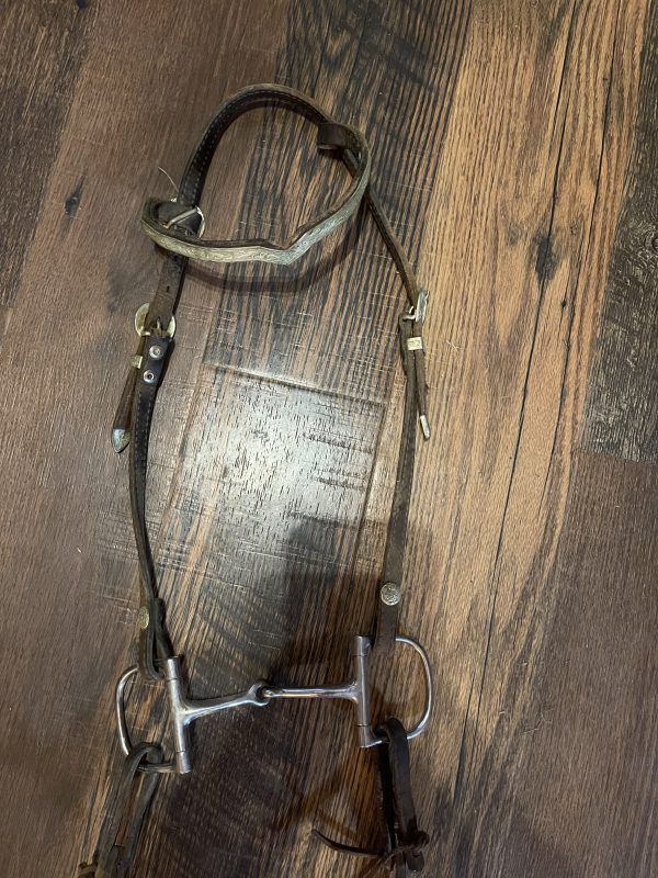 Snaffle Bit with Headstall and Slip Reins